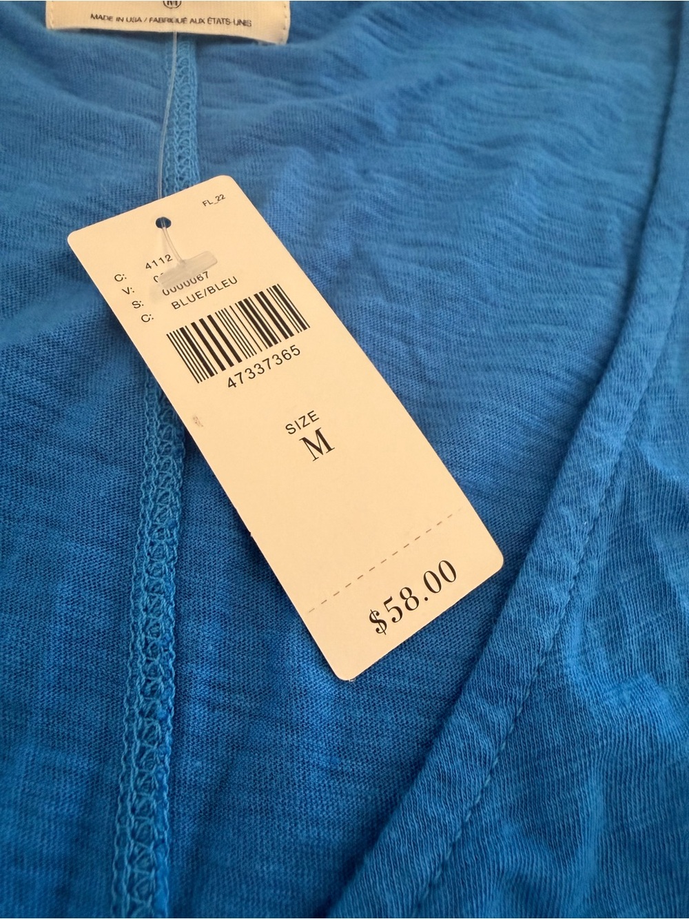 NWT Anthropologie Blue V-Neck Tie Tank Top